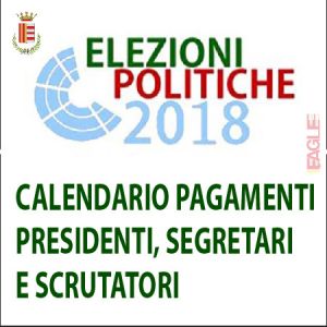 Calendario pagamenti per presidenti, segretari e scrutatori elezioni 4 marzo 2018