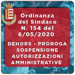 Ordinanza sindacale N. Reg. Gen. 154 del 06/05/2020