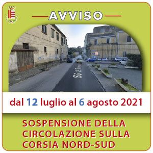 SOSPENSIONE CIRCOLAZIONE CORSIA NORD-SUD VIA E. DE MARINIS