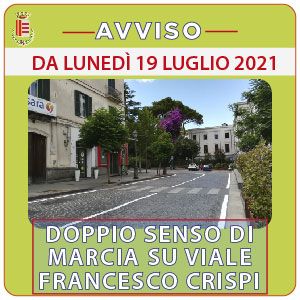 DOPPIO SENSO CIRCOLAZIONE VIALE CRISPI ED AMPLIAMENTO ZTL